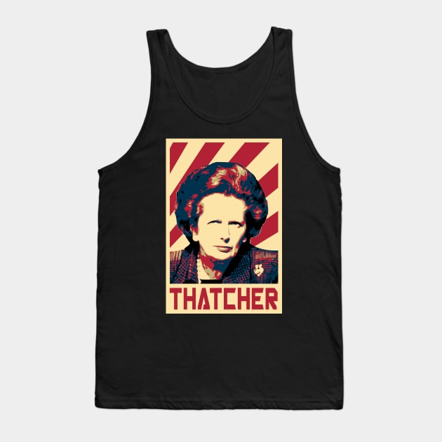 Margaret Thatcher Retro Propaganda Tank Top by Nerd_art